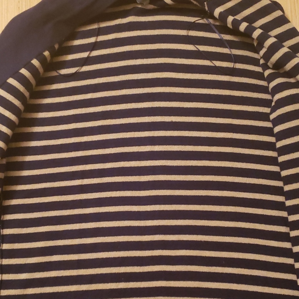EUC Joseph A. Navy blue/tan hooded jacket - Picture 8 of 9
